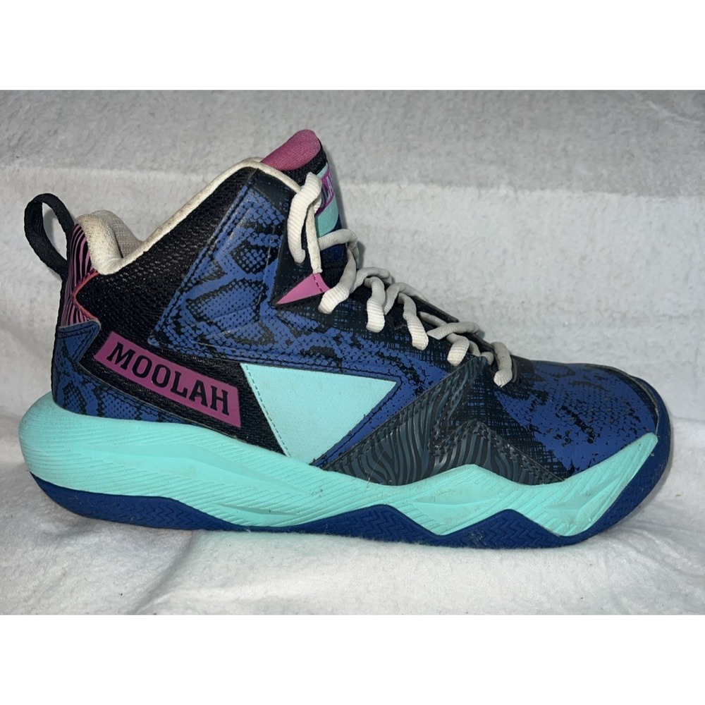 Moolah Press Break True Blue Aqua Rose Violet 80s Looks Basketball Shoes 7